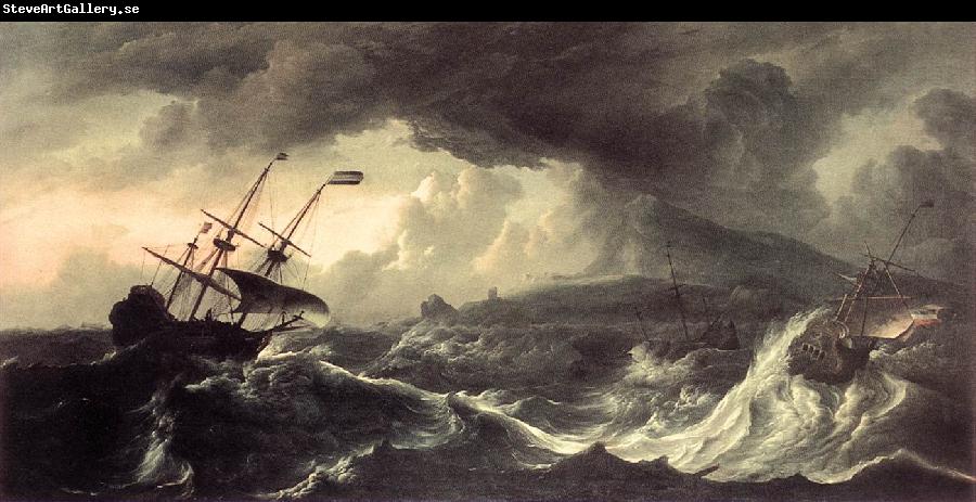 BACKHUYSEN, Ludolf Ships Running Aground in a Storm  hh